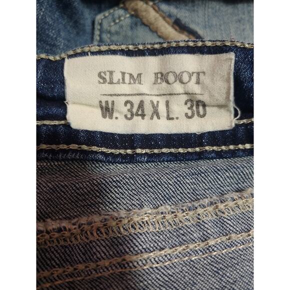 Mens TK Axel Slim Boot Jeans size 34 - Picture 4 of 4